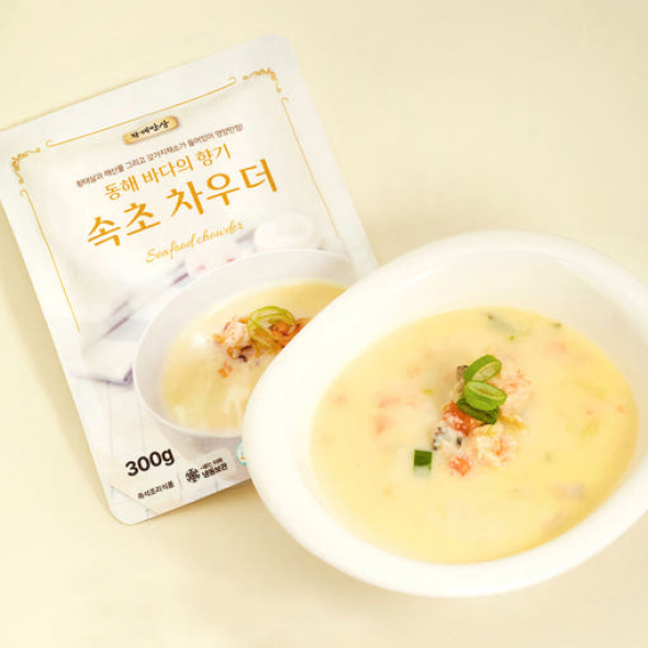 황태만상 속초차우더 3팩 새우 황태살 조갯살 해산물 크림스프 클램차우더 해물파스타 [원산지:국산(강원도 고성군)]